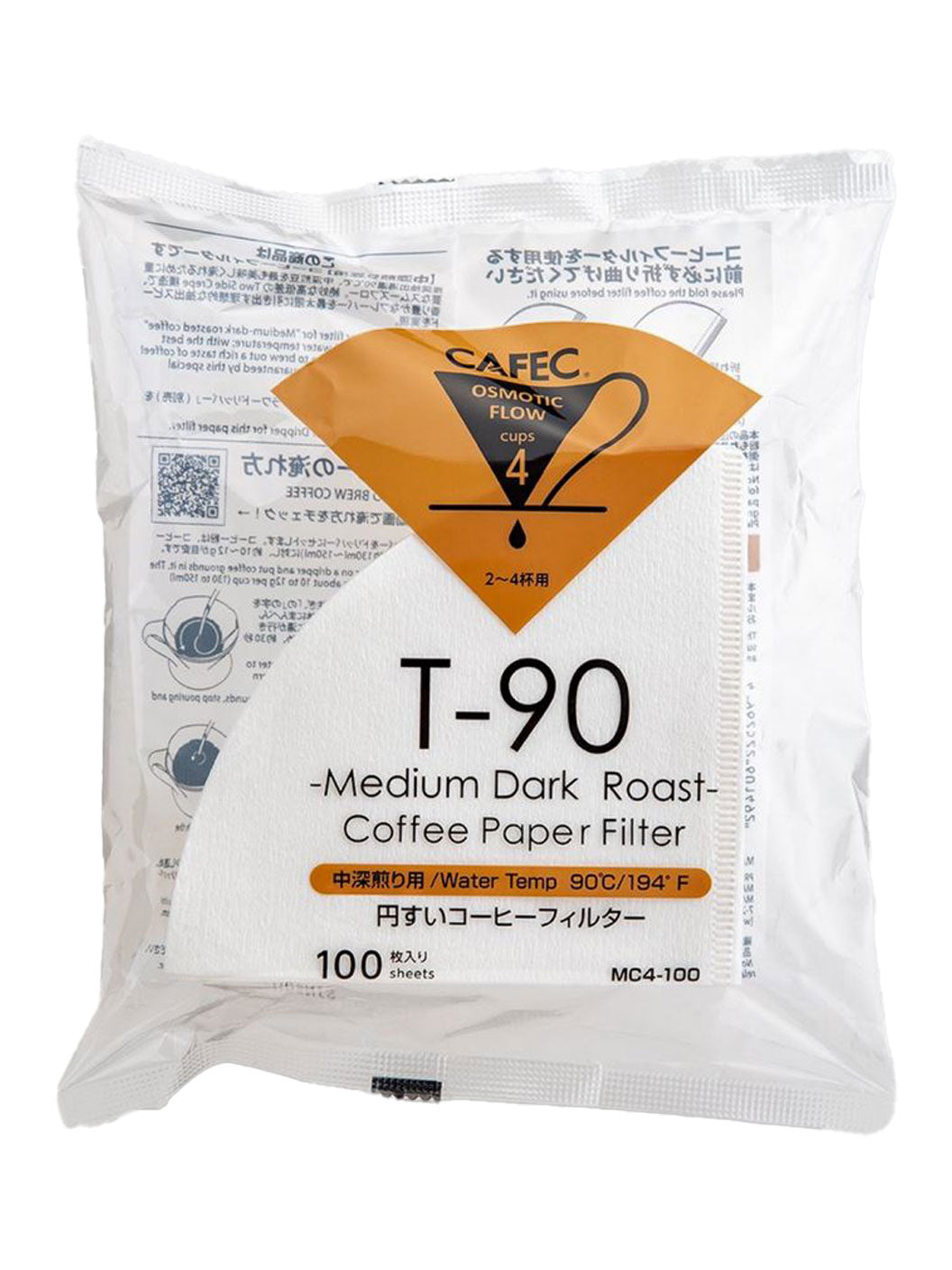 CAFEC T-90 Filtres en papier 4 tasses